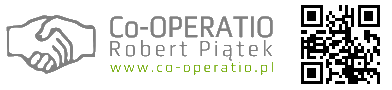 logo i dane kontaktowe firmy Co-OPERATIO Robert Piątek, url: www.co-operatio.pl